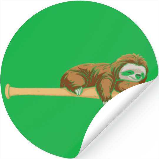 Sloth Cute Sloth Baseball Stickers