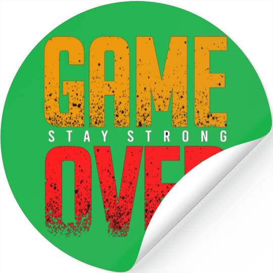 Game over vector Stickers design