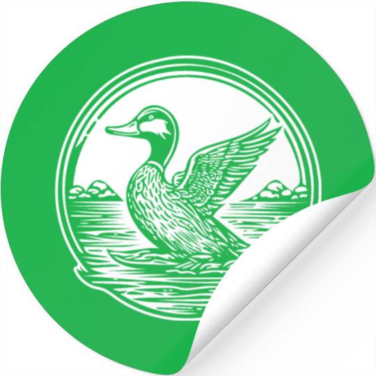 Duck Bird Nature Pond Stickers