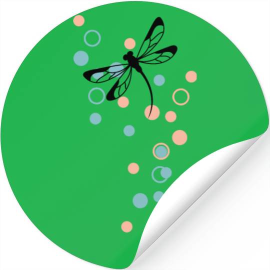 Dragonfly and dots Stickers