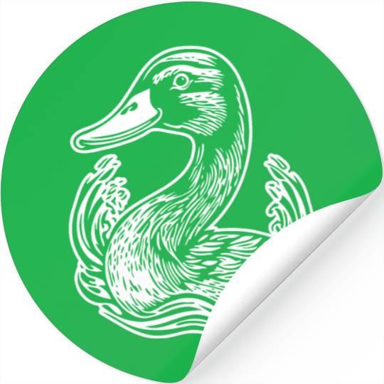 Duck Bird Nature Pond Stickers