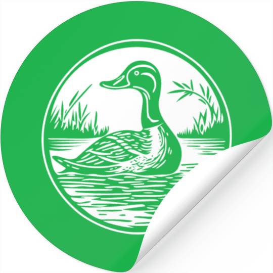 Duck Bird Nature Pond Stickers