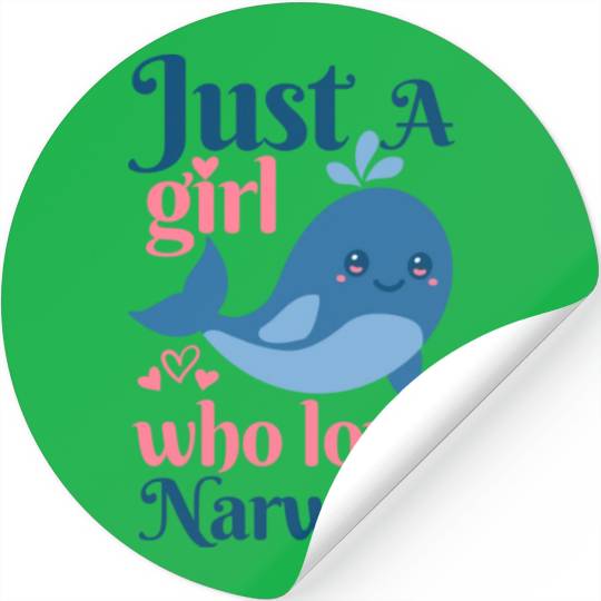 Narwhal Narwhal Lover red Stickers