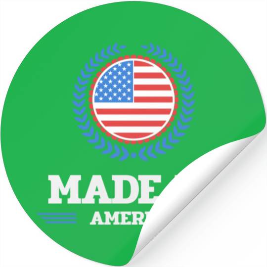 made in america red girl love Stickers