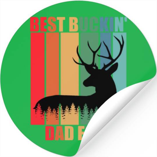 vintage Deer Hunting Fathers Day Stickers