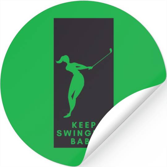 Keep swinging baby (golf swing) Stickers
