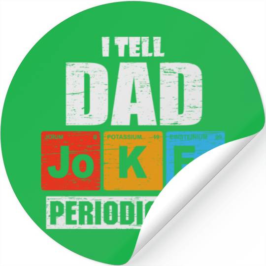 I Tell Dad Jokes Periodically Vintage Fathers Day Stickers