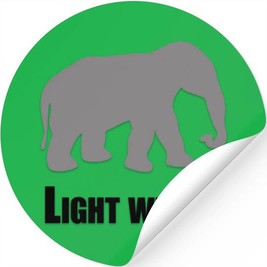 light weight elephant Stickers