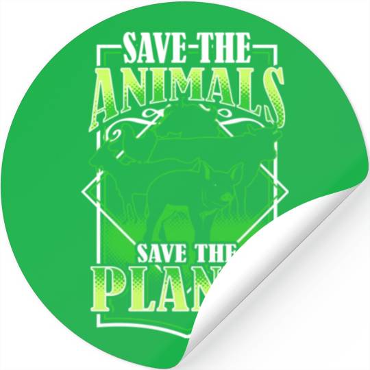Save The Animals Save The Planet Stickers