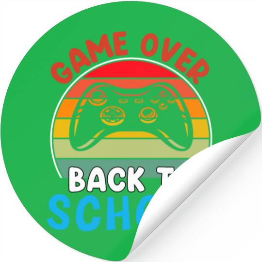 Game Over Back To School Stickers