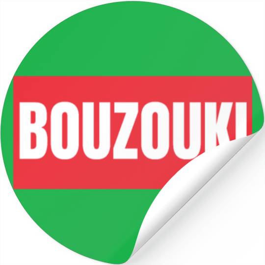 Irish Bouzouki Instrument Greek Stickers