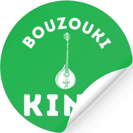 Irish Bouzouki Instrument Greek Stickers