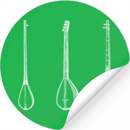Irish Bouzouki Instrument Greek Stickers