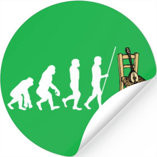 Irish Bouzouki Instrument Greek Stickers