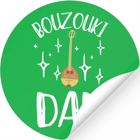 Irish Bouzouki Instrument Greek Stickers