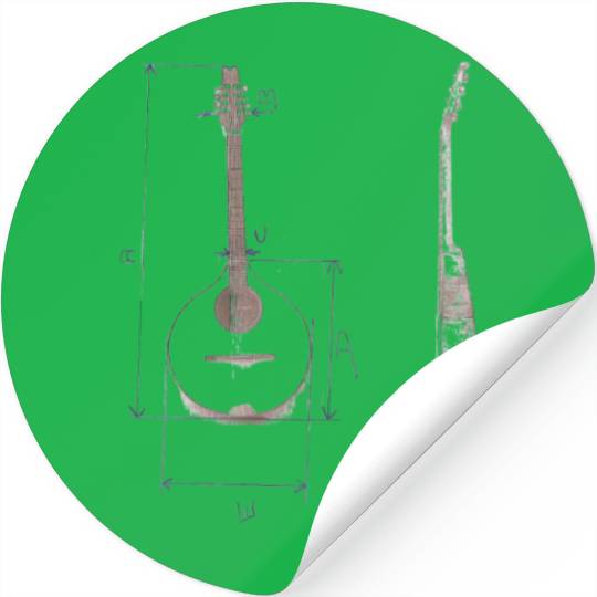Irish Bouzouki Instrument Greek Stickers