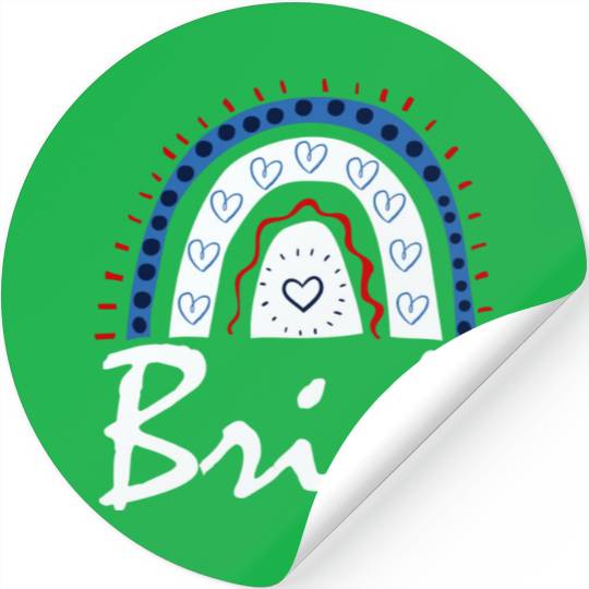 Bride Matching Bachelorette Wedding Rainbow Stickers