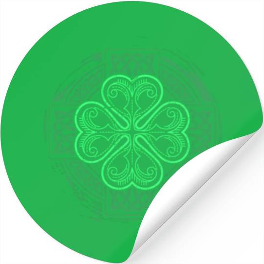Celtic Knot Irish Shamrock Three Leaf Clover St Pa Stickers