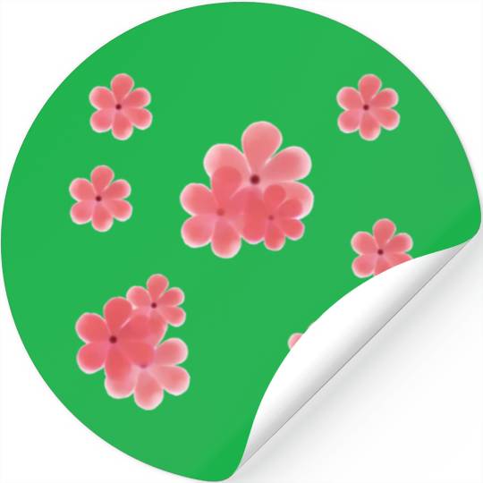 orange flower stickers Stickers