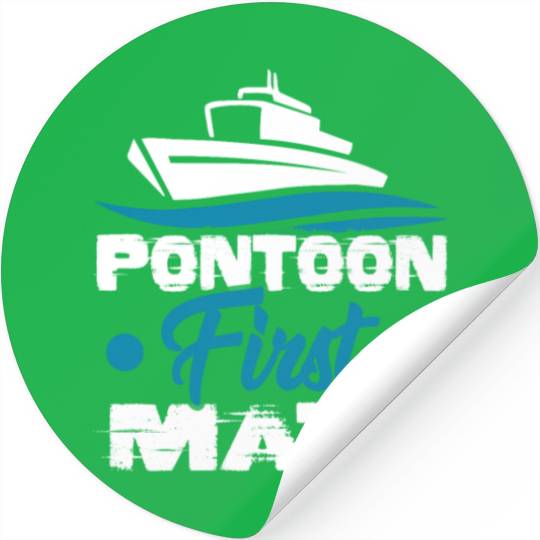 Pontoon Boat First Mate Captain Stickers