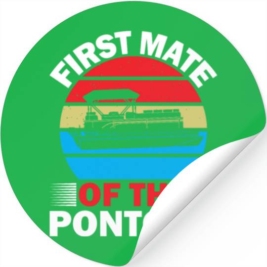 Pontoon Boat First Mate Captain Stickers
