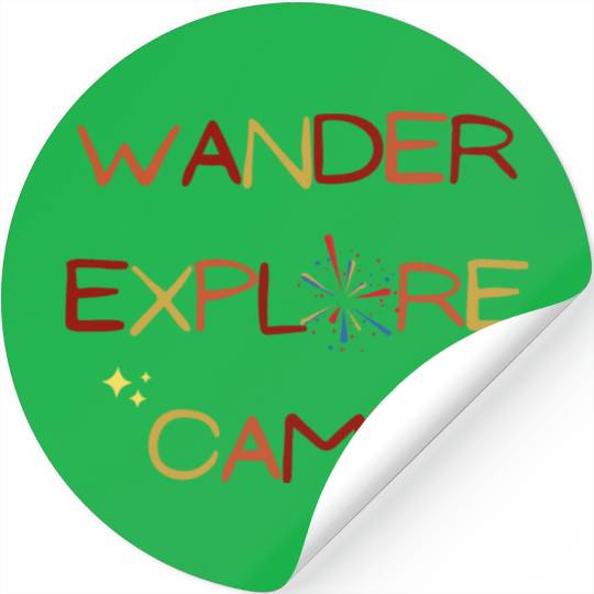 Wander Explore Camp Camping Stickers