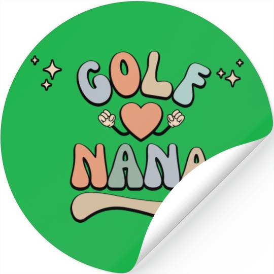 Retro Golf Nana Mothers Day Stickers