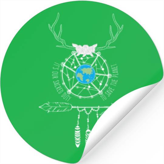 Sacred Duty Dreamcatcher Save The Planet Stickers