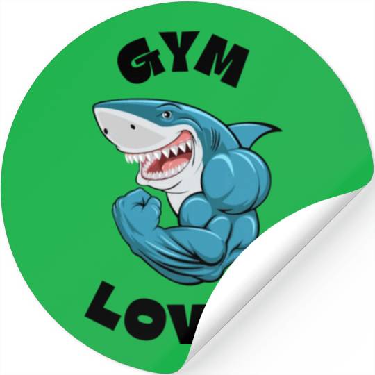 Gym Lover Shark Stickers