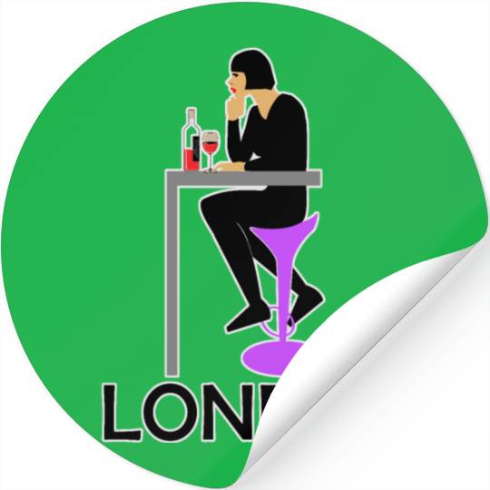 LONELY GIRL ALONE Stickers