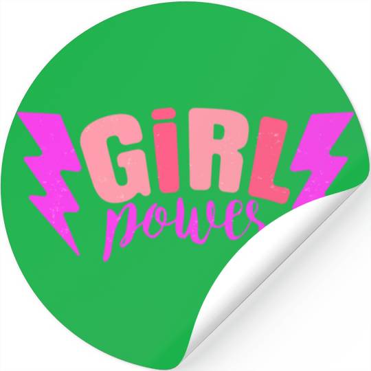 Preppy Room Decor Girl Power Quote With Lightning Stickers