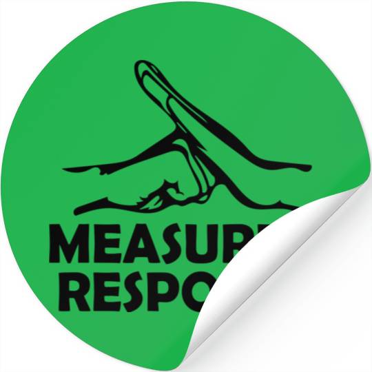 Measured Response dark green Stickers