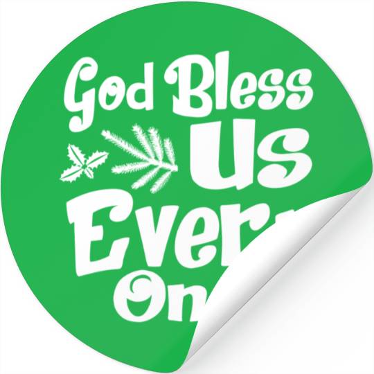 A Christmas Carol Charles Dickens God Bless Us Stickers