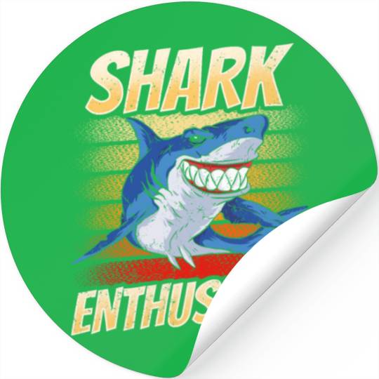 Shark Enthusiast Lover Animal Sharks Teeth Stickers