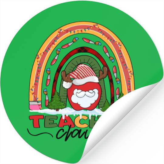 Christmas Teacher Santa Claus Stickers
