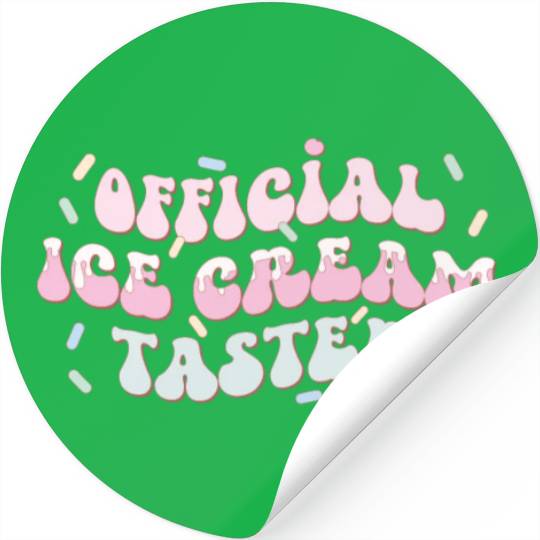 Official Ice Cream Taster, Happy Summer Holiday Stickers
