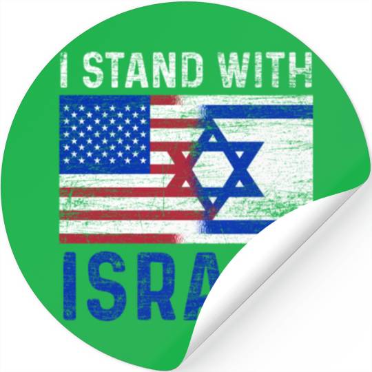 Us Flag I Stand With Israel Stickers