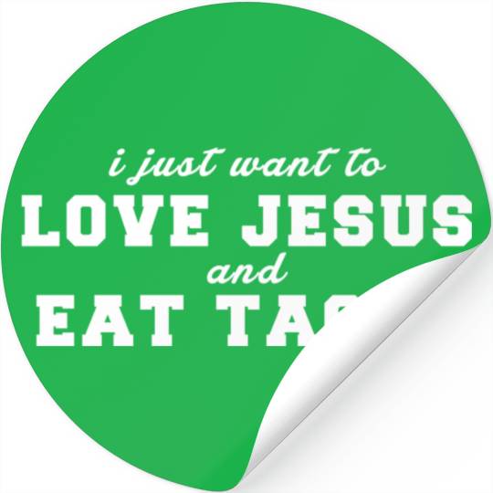 Love Jesus And Eat Tacos Christian Stickers