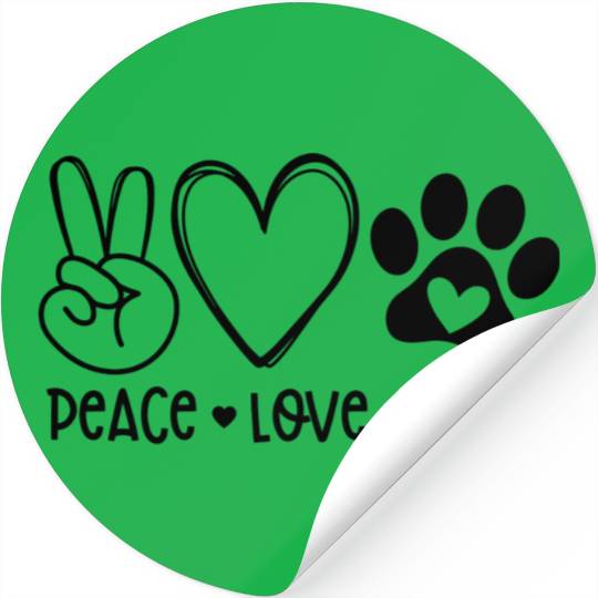 Peace, Love, Dogs Stickers