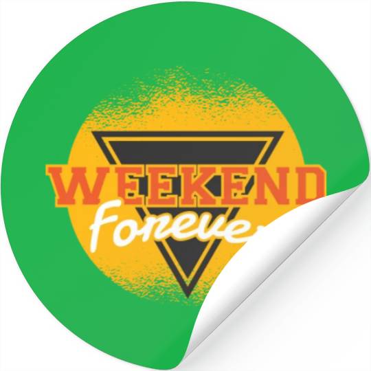 Retro Weekend Forever Stickers