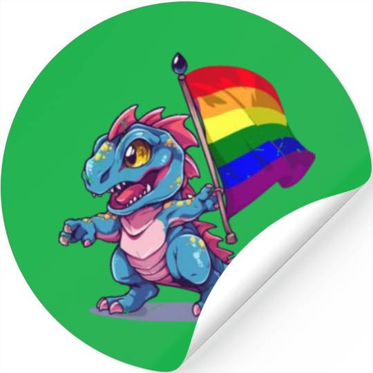Dinosaur LGBT Pride Lesbian Gay Community T-Rex Stickers