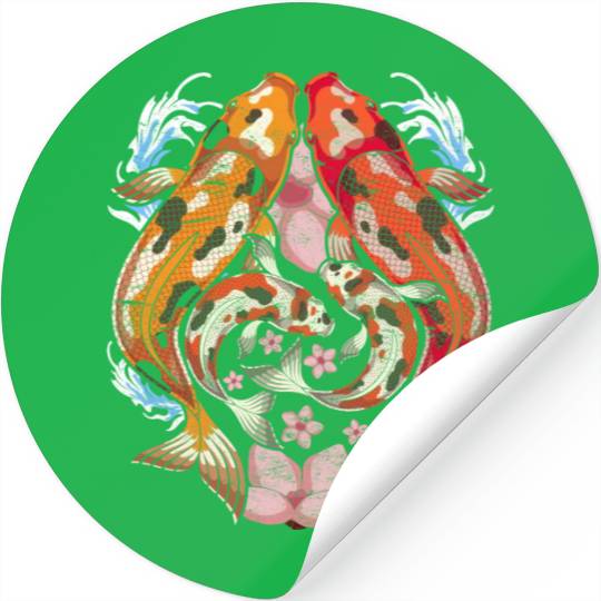 Japan cherry blossom gift sakura koi carp Stickers
