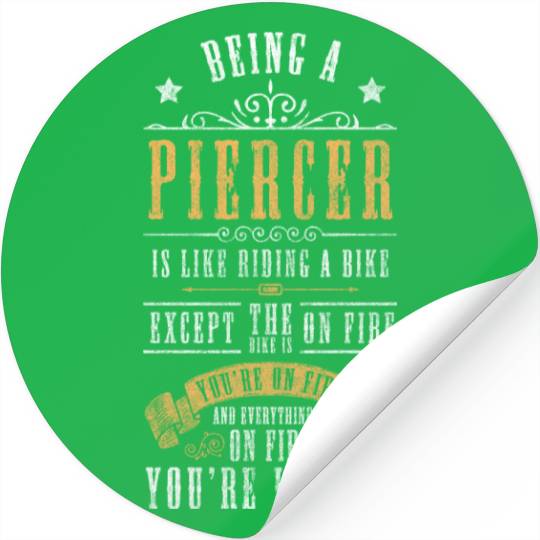 Piercer Tattoo Ring Stickers