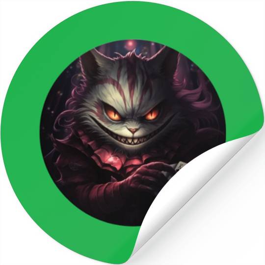 Cheshire Cat Playing Cards Stickers