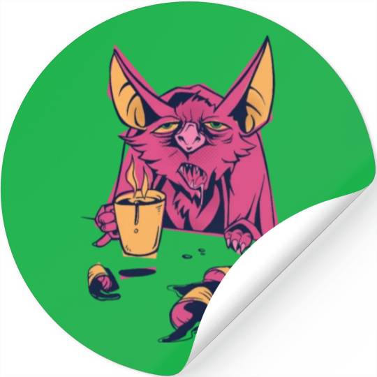 coffee bat Stickers