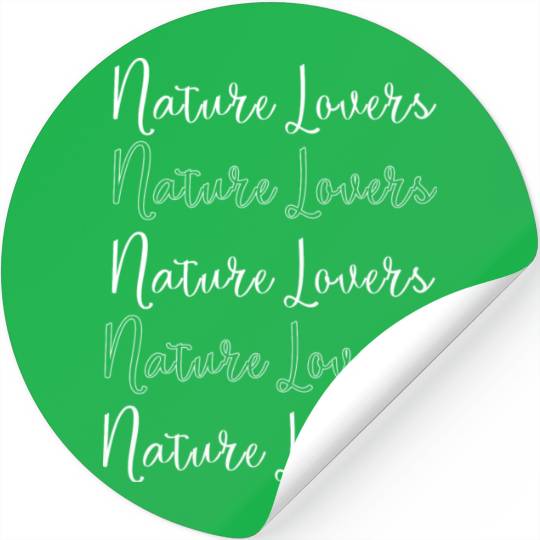 Nature Lovers Texts Typography Stickers