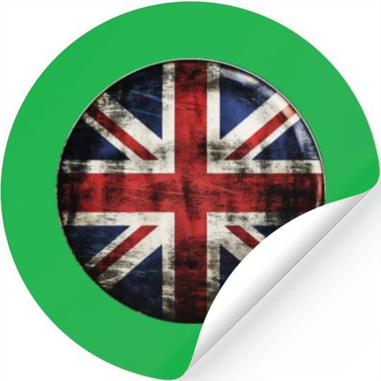 Union Jack Vintage Distressed Stickers