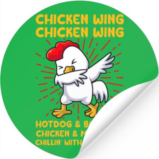 Chicken Wing Hotdog & Bologna & Macaroni Stickers