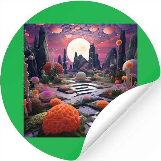 Visually Pleasing Moonlight Coral [Surreal Aesthet Stickers