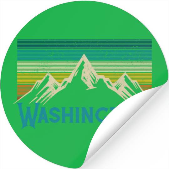 Washington Mountains Nature Hiking Stickers